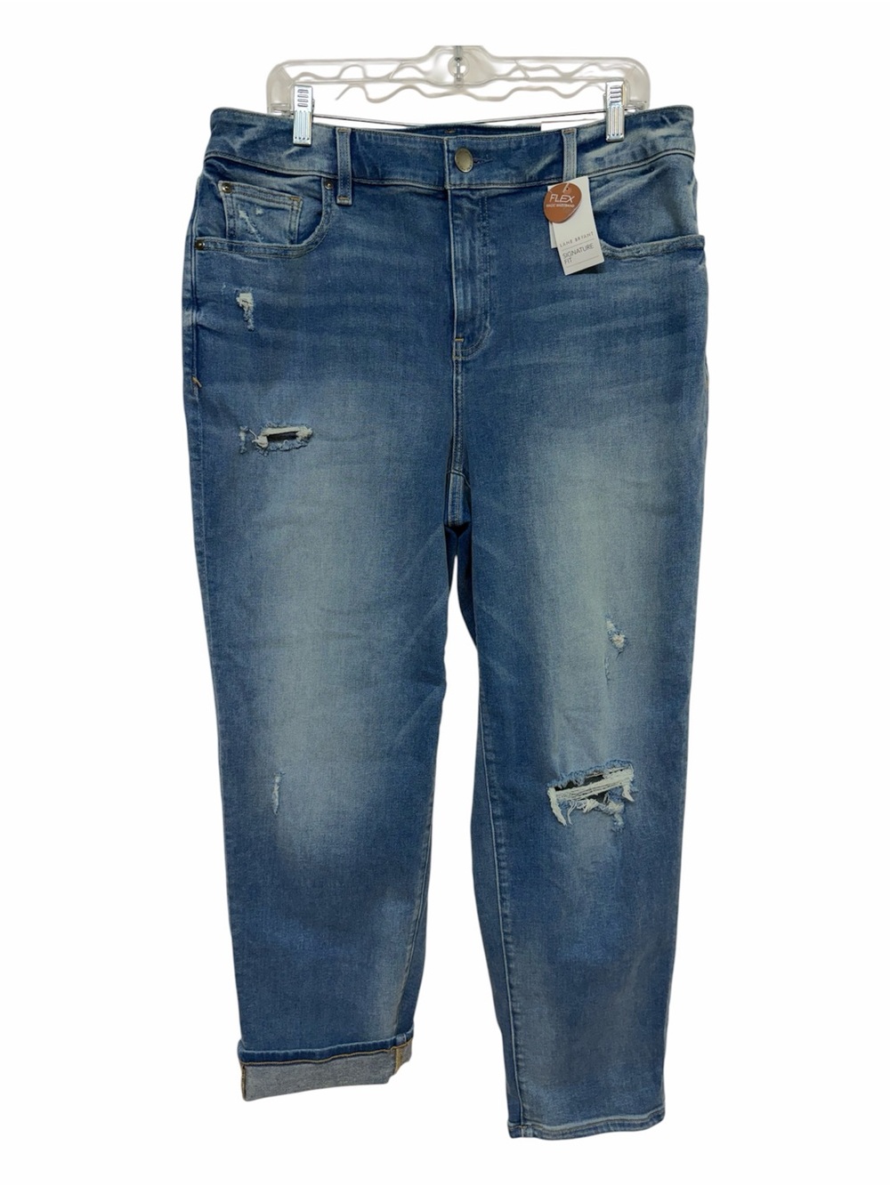 Lane Bryant Size 14 Signature Fit High Rise Girlfriend Straight Jeans NWT